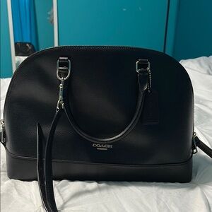 Coach Black Leather Cross Body Bowler Bag